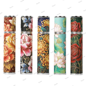 Máy phun nước hoa PYCOU, Chai nước hoa Mini bằng da 10ml, Hộp đựng mỹ phẩm rỗng chống rò rỉ cho máy phân phối mỹ phẩm du lịch