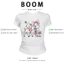 BOOM Áo Baby Tee Nữ Cotton Ôm Body-Áo Thun Ngắn Tay Y2K In Hình PhongCách Mùa Hè, Cổ Tròn Hàng Đầucách hàn quốc phong516