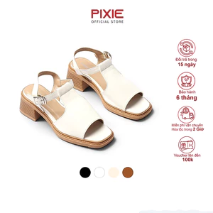 Giày Sandal Nữ 5cm Giả Boot Hở Mũi Thời Trang Pixie H404