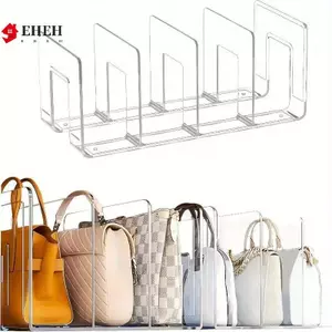 Ví Nhựa Trong Suốt Túi Xách Sắp Xếp 4 Phần Túi Tủ Quần Áo Kệ Chia Ví Đế Trưng Bày Túi Xách Sắp Xếp Lưu Trữ Giá Đỡ VN