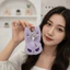 QEARY Halloween Plushie, Thỏ Gothic Nhỏ Gọn Mềm Mại, Búp Bê Quirky Màu Trơn Handmade-look Fluffy Stitch Bunny Key Organizer