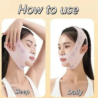 Mặt nạ nâng hình chữ V, có thể tái sử dụng, kéo dài đường cong cằm đôi, thắt chặt cằm và làm cho khuôn mặt thon gọn. Mặt nạ chăm sóc da liền mạch, dụng cụ nâng hình chữ V.