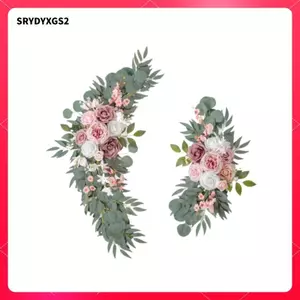Vòm Cưới (2 Miếng) Có Hoa Và Cây Xanh, Hoa Góc, Biển Hiệu Chào Mừng, Trang Trí Hoa Nhân Tạo Để Lễ Tân, Tiệc, Kỷ Niệm