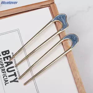 Bluelover Kim Loại Hình Chữ U Tóc Sti Nữ Thanh Lịch Vỏ Men Kẹp Tóc Nữ Mũ Mới