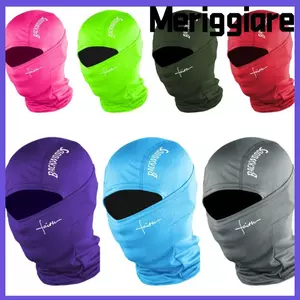 Mũ Balaclava MERIGGIARE, Thiết kế in họa tiết trái tim đỏ Full Face, In chữ thể thao Chất liệu chống gió Vải thoáng khí Mũ cưỡi ngựa Hoạt động đi xe đạp