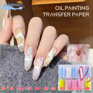 Miếng Dán Móng Tay EBINLANDS, Hiệu Ứng Sequin Ren Thiết Kế Lá Móng Tay, Thời Trang Đen Trắng Hoa Tulip Họa Tiết Móng Tay Đề Can Làm Móng Tay DIY