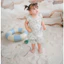 Bộ cộc tay bé gái vải Thô hoa nhí Littlelove [ thấm hút tốt và thoáng mát ] size cho bé tư 6M -4Y ( HCT69)