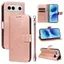 YJD Ốp Lưng Cho Vivo X300FE Dập Nổi Đuôi Bướm Da Khe Cắm Thẻ Dây Đeo Tay Chống Rơi Vỏ Điện Thoại