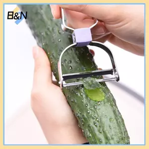 Dụng cụ gọt vỏ rau củ bằng thép không gỉ B & N Dụng cụ gọt vỏ trái cây hiệu quả cao cho cà rốt khoai tây với độ sắc nét bền bỉ.