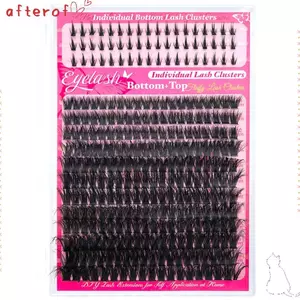 Lông mi giả AFTEROF, Bond và Seal Wispy Style Faux Mink Lash, Thiết kế cụm lông mi có thể tái sử dụng Nhìn tự nhiên DIY Lash Extension Kit Eye Lash Extension