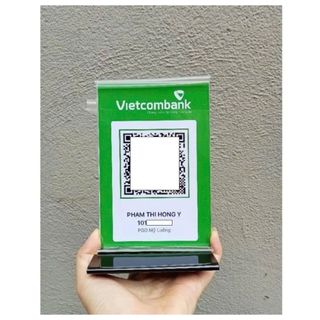 Bảng A6 để bàn  quét mã QR ngân hàng in theo yêu cầu