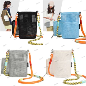 Túi đeo chéo PYCOU, Nhiều màu có túi Mini Túi lưới Nylon, Chất liệu lưới nhẹ phong cách Hàn Quốc Túi điện thoại di động dung tích lớn cho bé gái