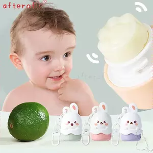 Son dưỡng môi AFTEROF Little Bunny, Son bóng chống nứt chống khô cho trẻ em, dưỡng ẩm trái cây dễ thương với môi móc khóa cho trẻ em