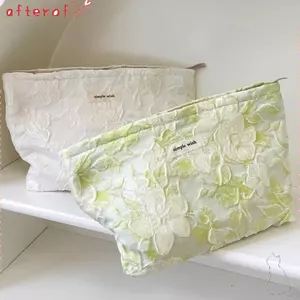 Túi Trang Điểm AFTEROF, Túi Đựng Mỹ Phẩm Dung Tích Lớn In Hoa, Túi Vệ Sinh In Hình Thời Trang Du Lịch