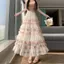 Milyfashion Pure Desire In Gạc Khâu Váy Eo Cao Mỏng Hơn Nhìn Váy Lớn Viền Siêu Cổ Tích Bánh Chữ a Váy Dài FJAC