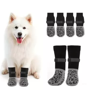 Top Chống Trơn Trượt Cho Chó Có Dây Điều Chỉnh Giày Thú Cưng Cotton Co Giãn Booties Cho Thú Cưng