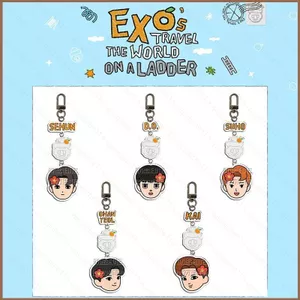SQ11 EXO KAI Acrylic Móc Khóa Du Lịch Thế Giới Trên Thang Mặt Dây Chuyền SUHO Túi Phụ Kiện Ngoại Vi Ngôi Sao