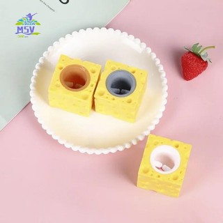 Chuột ép phô mai giảm căng thẳng - Trang trí bàn dễ thương cho người lớn và trẻ em