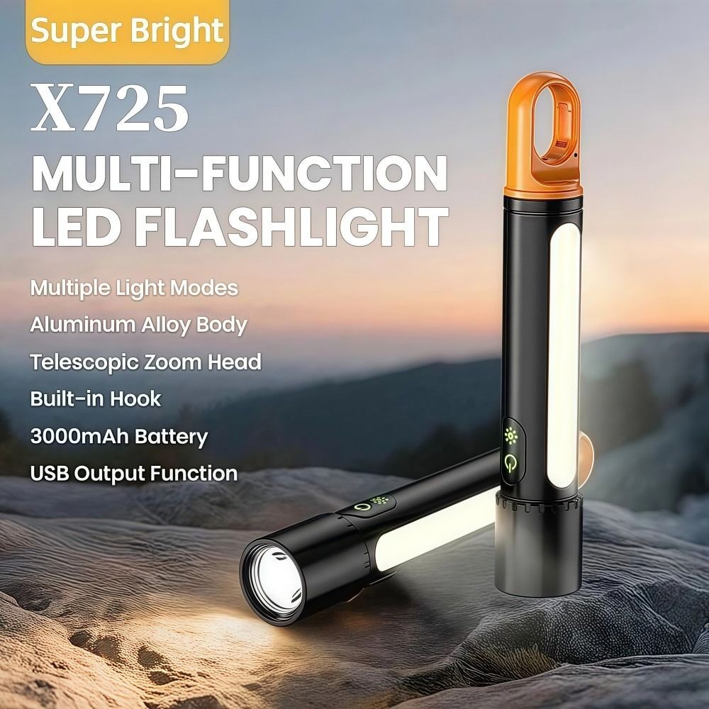Đèn pin LED AMBU 20W chất lượng cao, siêu sáng với 9 chế độ, phù hợp cắm trại và trường hợp khẩn cấp