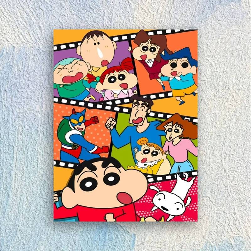 Anime Dễ Thương Crayon Shin-chan Tranh Nghệ Thuật Trang Trí Nhà poster Phòng Khách Tường Nghệ Thuật Trang Trí Phòng Quà Tặng