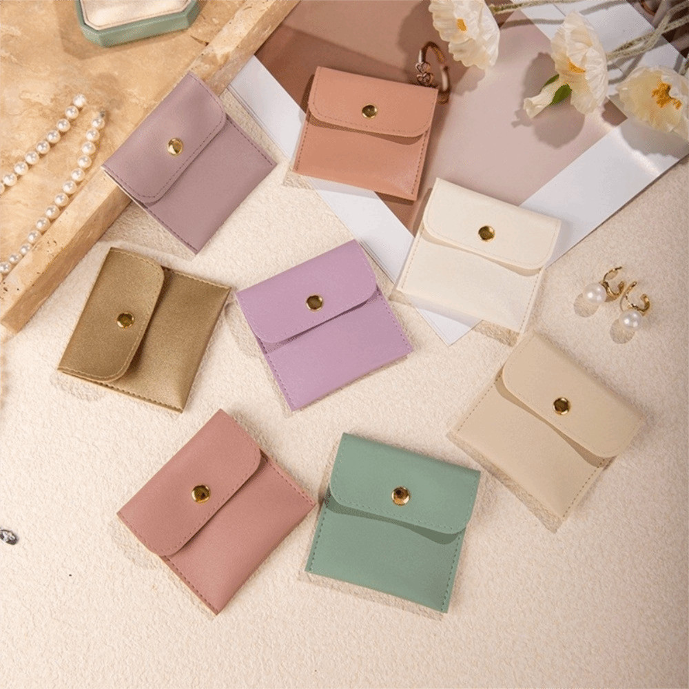 Túi đựng đồ HOBBYIN, Túi đựng đồ trang sức bằng da PU đa chức năng, Bảo vệ bụi Vòng đeo tay cầm tay Bông tai trưng bày trang sức Túi đeo tay cho đám cưới đính hôn
