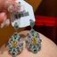 Hàn Quốc Hàn Quốc Tinh Tế Hoa Zircon Thanh Lịch Phong Cách Mới Nhẹ Bông Tai Sang Trọng Bán Buôn