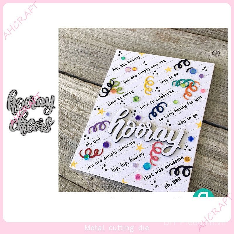 Hoan hô! Khuôn cắt kim loại bằng thép carbon Mẫu DIY dập nổi và tạo hoa văn cho scrapbook album và thiệp
