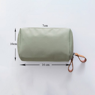 【BabyJoy】Túi Đựng Mỹ Phẩm Du Lịch Mini,túi son môi,nhiều ngăn đựng,Dễ dàng mang theo,Dây kéo đôi bằng da