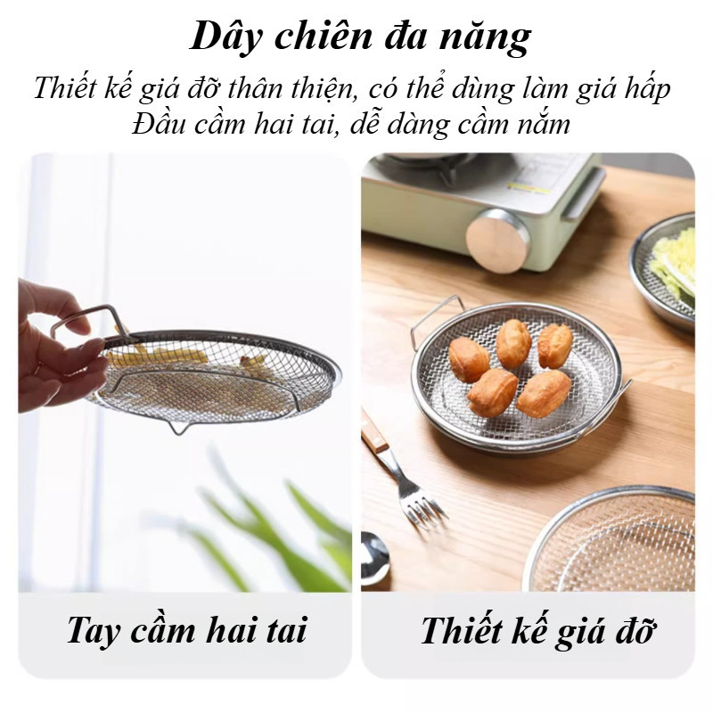 Set Khay Vỉ Lọc Dầu Inox 201 - Chống Gỉ, Ráo Dầu Hiệu Quả, Dùng Cho Lò Nướng & Nồi Chiên