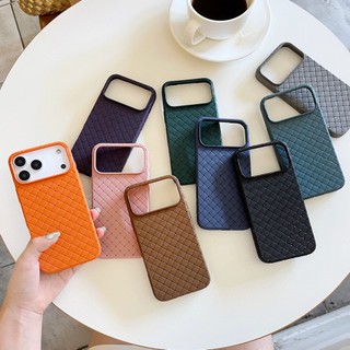 Màu Trơn Tản Nhiệt BV Họa Tiết Dệt Silicon Mềm Ốp Lưng Điện Thoại iPhone 17Promax 17Air 16Promax 16Plus 12 13 14 15 Pro Max 11 Chống Sốc Nam Nữ Vỏ Di Động