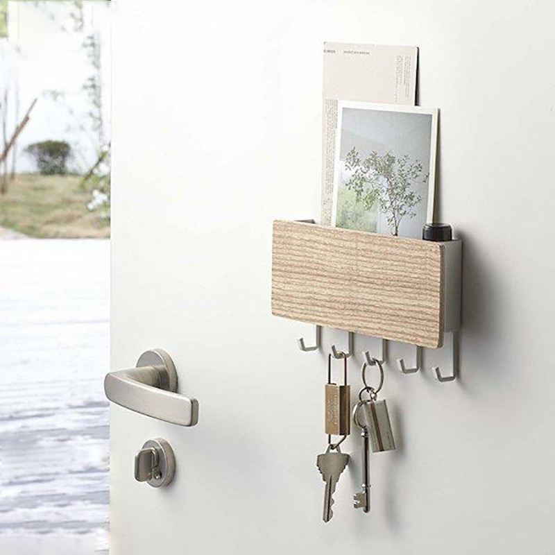 Nhật Bản Treo Tường Lối Vào Chìa Khóa Sáng Tạo Không Đục Lỗ Móc Treo Tường Kệ Đa Năng Sản Phẩm Giá Để Đồ
