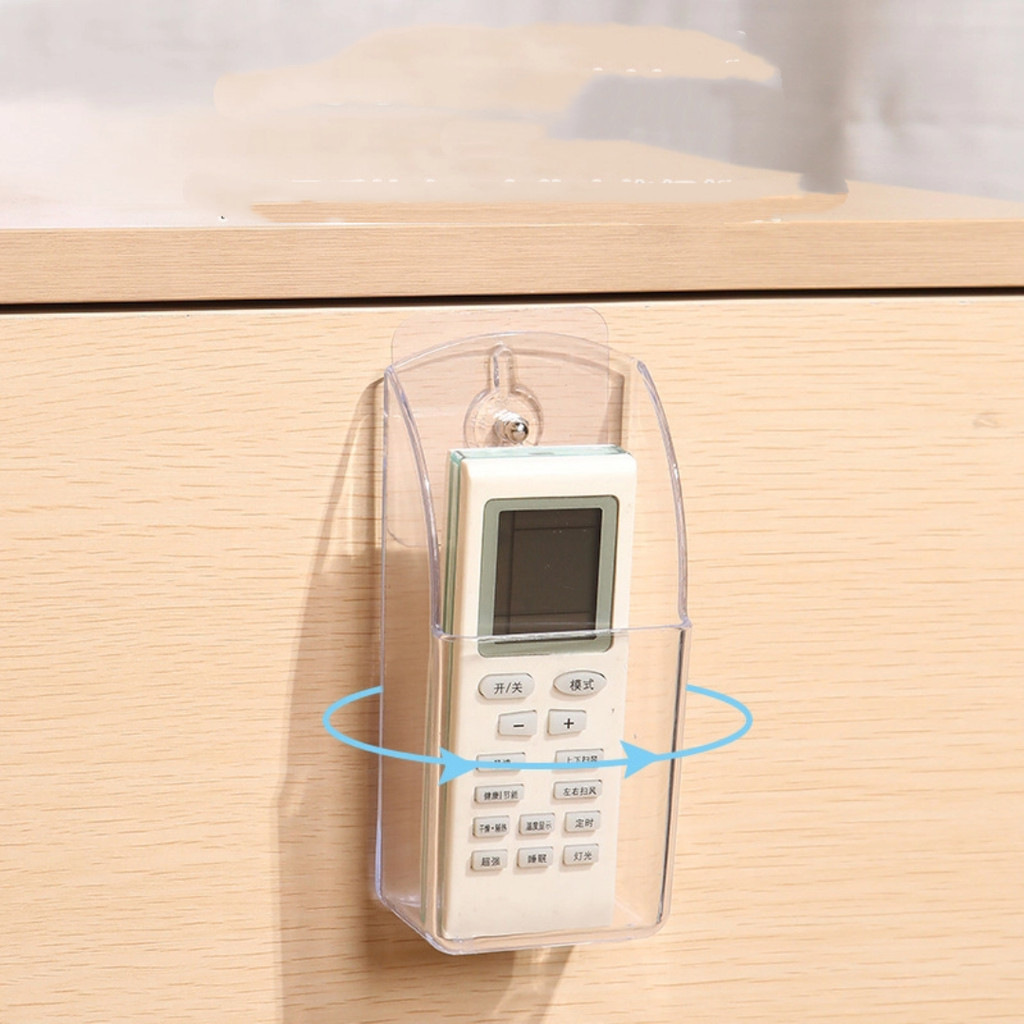 Hộp bảo quản điều khiển từ xa tivi/điều hòa, treo tường acrylic trong suốt, không đục lỗ