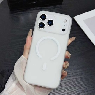 Ống điện thoại cứng PC trong suốt siêu mỏng từ tính cho iPhone 17 Air 16 15 14 13 12 11 Pro Max 14 15 Plus Ống sau trong suốt