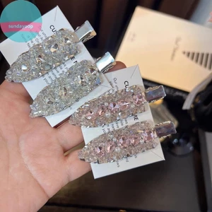 SUND Pha Lê Thời Trang Liền Mạch Kẹp Tóc Đa Năng Mỏ Vịt Kẹp Ánh Sáng Sang Trọng Tính Khí Bên Kẹp Nổ Kẹp Gãy VN