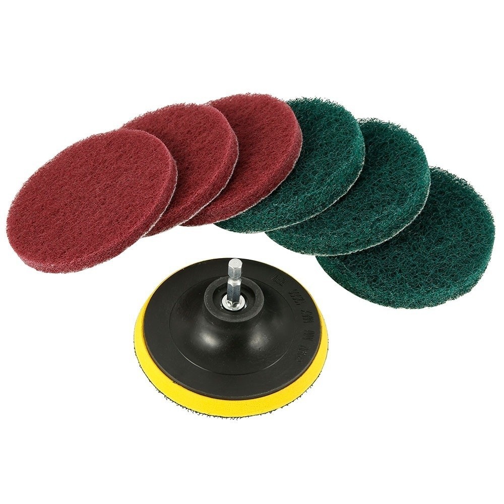 SHUPUN 8 Cái / bộ Máy chà sàn điện, Dụng cụ chi tiết Bộ bàn chải khoan điện 4 Inch, Miếng đánh bóng Miếng chà sàn Làm sạch sâu Bộ dụng cụ làm sạch gạch