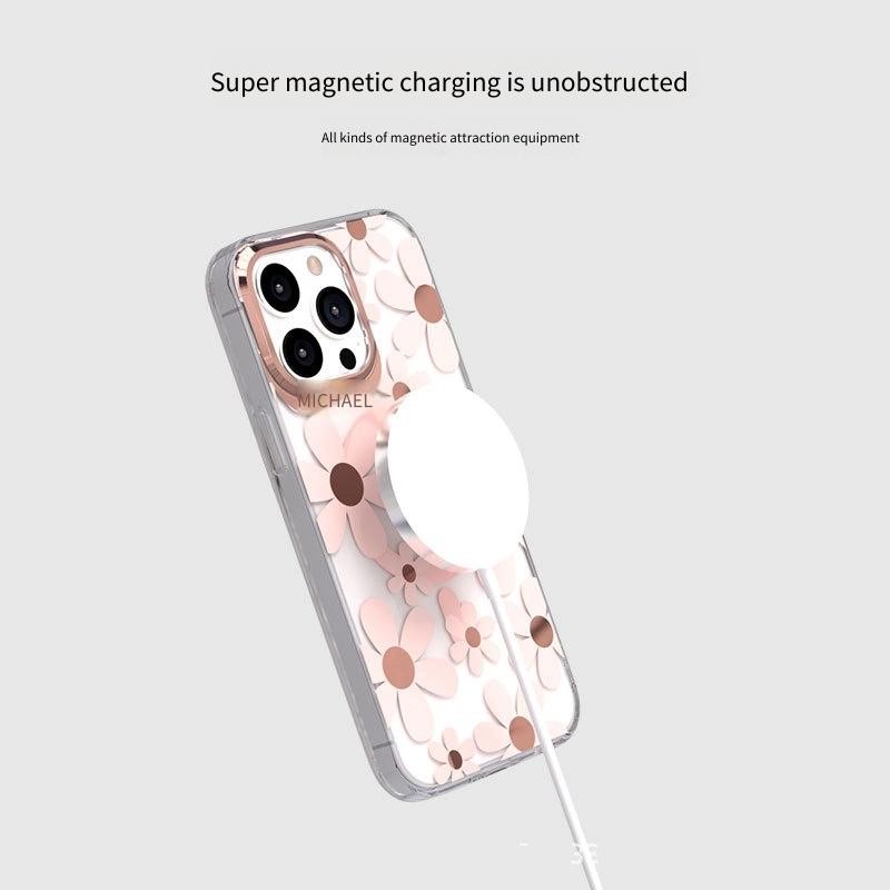 Ốp điện thoại Mikalen / Mikalen iPhone 17Pro Hoa mạ điện từ tính 16 Pro max Bao gồm tất cả chống sốc 15PM 14 Vỏ bảo vệ