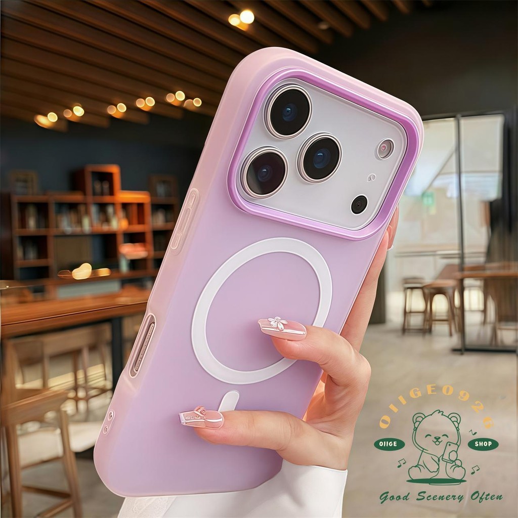 【 Ốp lưng iPhone17 】 Vỏ điện thoại từ tính màu thạch mờ iphone17 Pro Max 16 15 14 13 12 11 cho vỏ iPhone Vỏ mềm silicon TPU chống sốc
