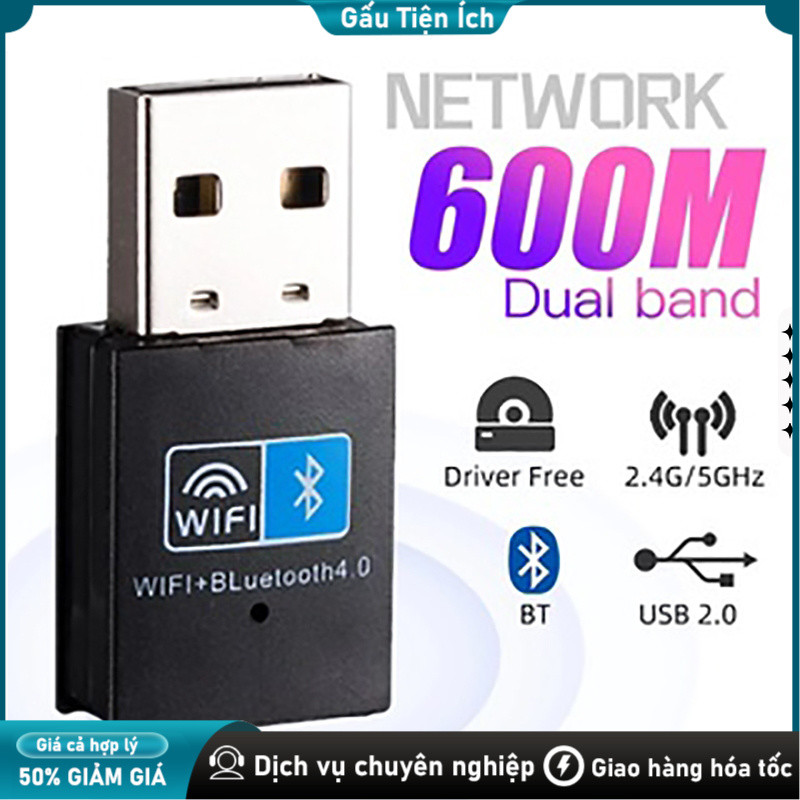 USB Thu Sóng Wifi Và Bluetooth Hỗ Trợ Tốc Độ Mạng 2.4G - 150Mbps, Tiện Dụng Cho PC Và Laptop Lỗi