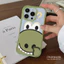 Ibumpers Hoạt Hình Dễ Thương Họa Tiết Cá Sấu Trong Suốt Ốp lưng iPhone 12 13 14 15 16 Pro Max 2IN1 Cứng Acrylic Ốp Lưng Dày Khung Chống Sốc