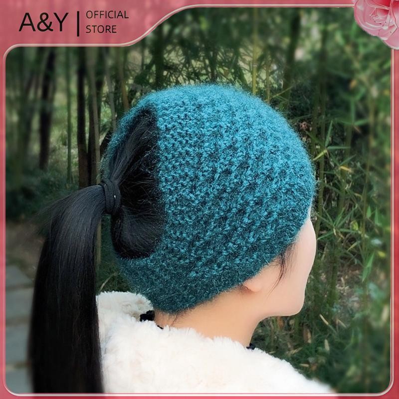 Scrunchie và Khăn Cổ Mũ Thời Trang Chống Gió, Màu Trơn, Co Giãn dành cho Bé Gái