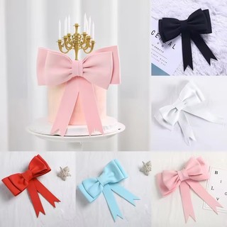 2025 Mới Lớn Hồng Nơ Thời Trang Bé Gái Chúc Mừng Sinh Nhật Bánh Trang Trí Bánh Topper Hoàng Tử Dự Tiệc Cung Cấp Màu Hồng Tình Yêu Quà Tặng