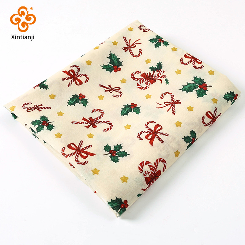 Giáng Sinh In Vải Để May Bằng Mét Túi DIY, Lễ Hội Khăn Trải Bàn, Ngày Lễ Trang Trí Thủ Công Holly Lá Kẹo Họa Tiết TJ21839