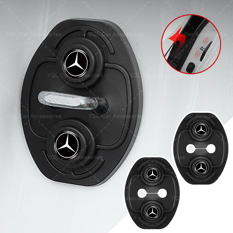 Phim Bảo Vệ Giảm Chấn Cửa Silicon Khóa Cửa Ô Tô Dành Cho Xe Mercedes Benz Class W212 W211 W210 W203 W204 W205 CLA GLK CLS A C E Class