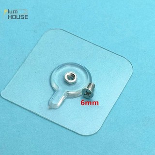 PlumHOUSE 1 Cái Tự Dính Móc Dính Chắc Chắn Móng Tay Móc Poster Liền Mạch Dán Tường Móc Trong Suốt Nhà Bếp Phòng Tắm Vít Giá Đỡ VN