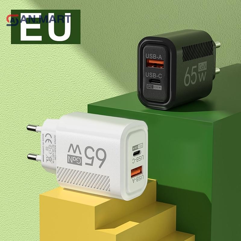 Bigdealssuper 65W USB Type-C GaN Sạc Điện Thoại Dành Cho Huawei PD Du Lịch Power Adapter QC3.0 Cho Máy Tính Bảng Siêu