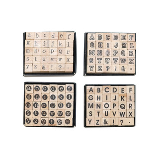 ENWEI 30 Cái [Dòng không gian tiếng Anh] Tem cụm từ tiếng Anh bằng gỗ thông với từ truyền cảm hứng Chữ hoa Chữ thường để lưu niệm Nhật ký Đồ dùng văn phòng phẩm