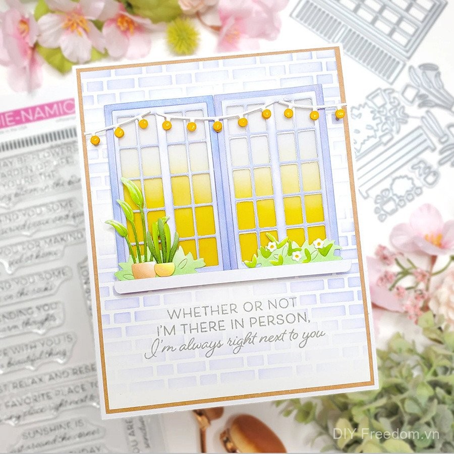 Họa Tiết Cửa Sổ Khuôn Cắt Kim Loại DIY Dập Nổi Khắc Bản Mẫu Thép Carbon Cắt Chết Album Ảnh Thiệp Chúc Mừng Sổ Lưu Niệm Giấy Nghệ Thuật Trang Trí