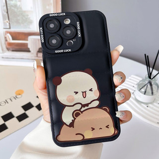 Ốp điện thoại Yier Bubu Playful cho iPhone 17 / 17 Air / 16E / 15 Plus / 14 / 13 / 12 / 11 / Pro Max. Chống sốc và chống rơi. Hộp đựng túi khí kiểu áo khoác silicon lỏng che phủ toàn diện