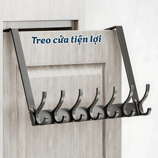Móc Treo Sau Cửa Đa Năng Inox Chịu Lực ECO, Móc Treo Quần Áo Túi Xách Treo Cửa Không Cần Khoan