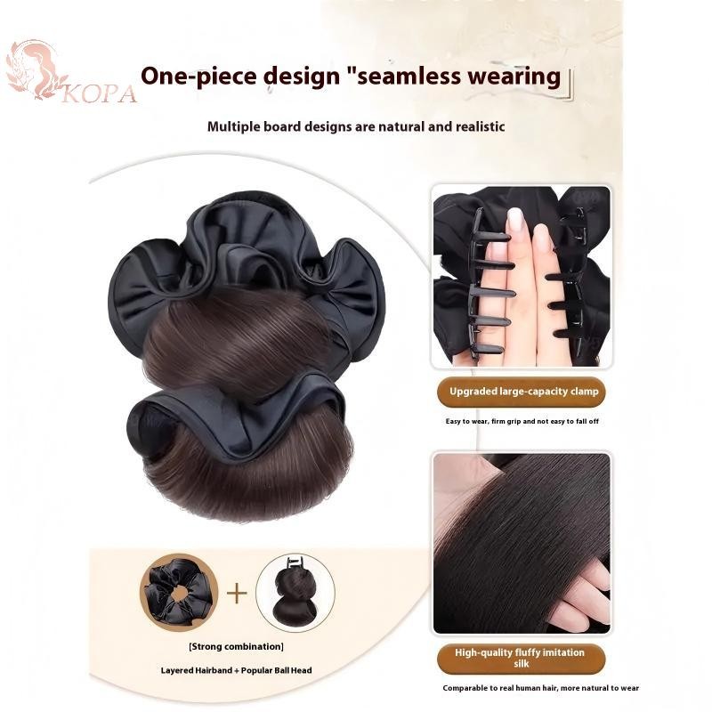 KOPA Low Bun Tóc Giả -In Messy Bun Tóc Thẳng Nối Dài Cho Dễ Dàng Updo Móng Vuốt Tổng Hợp Xộn Tóc Bun Dành Cho Nữ VN